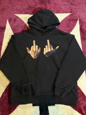 Airway A Beautiful Colourful Desirable Experience Middle Finger Graphic Hoodie
